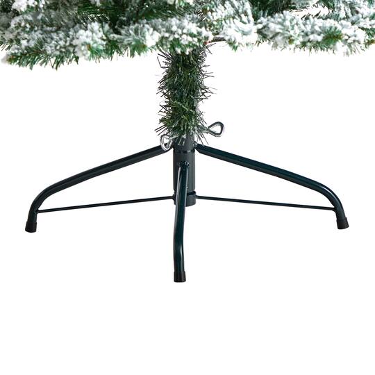 5ft. Pre-Lit Flocked Montreal Fir Artificial Christmas Tree, Warm White LED Lights